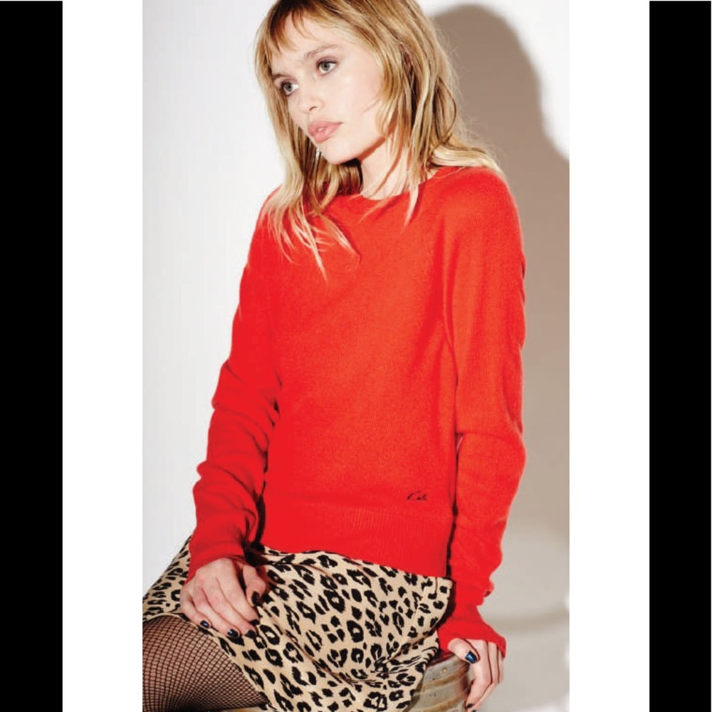 Kate Moss x Equipment cashmere red size small sweater